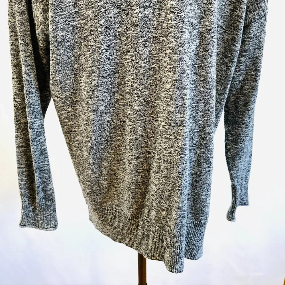 MADEWELL Women Long Sleeve Pockets Gray/White Cardigan Sweater Size Medium - Picture 10 of 11